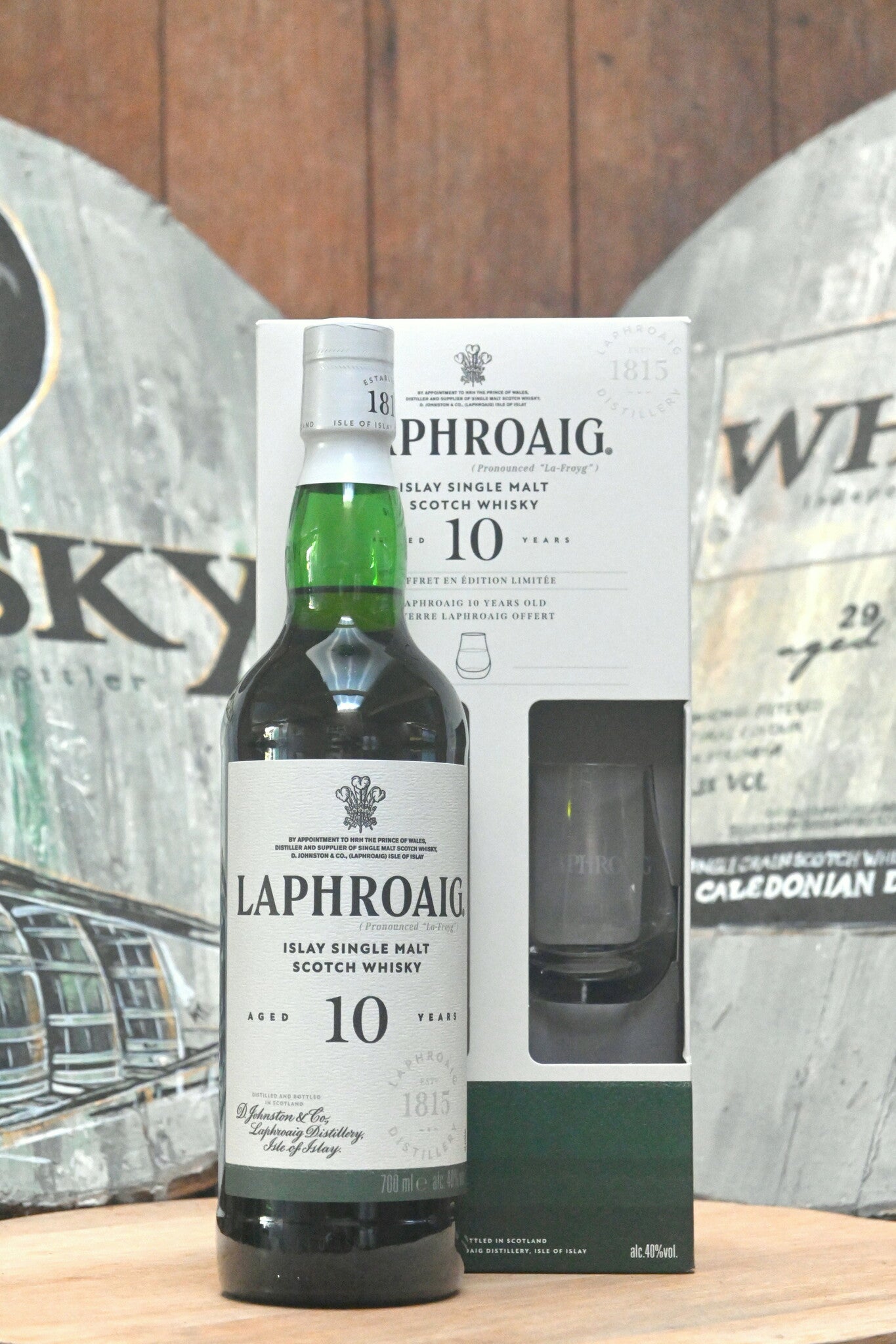Laphroaig 10 jaar giftpack